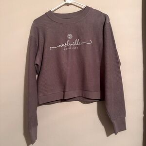 Nashville Ribbed Cropped Sweater